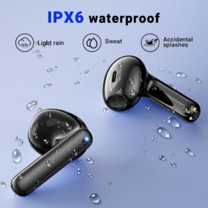 Bluetooth 5.3 In-Ear Kopfhörer mit 40H Spielzeit und LED-Anzeige - Schwarz