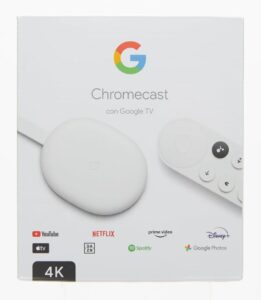 Google Chromecast 4K WiFi Bluetooth mit Sprachsteuerung und Fernbedienung