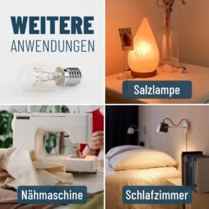 greate. 2x Kühlschranklampe 15W E14 warmweiß - Vielseitige Glühbirne für diverse Anwendungen