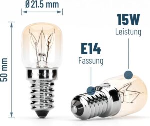 greate. Backofenlampe E14 15W - 4er Pack hitzebeständig bis 300 Grad