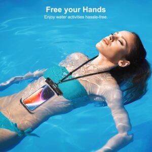 Gritin Wasserdichte Handyhülle 2 Stück - IPX8 Unterwasser Handytaschen mit Sicherheitsschleife für iPhone und Galaxy