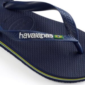 Havaianas Brasil Logo Zehentrenner Unisex Erwachsene in Navy Blue