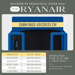 Hayayu Handgepäck Rucksack 40x20x25 für Ryanair - Perfekt für Kurze Trips und Wochenendausflüge