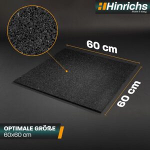 Hinrichs Antivibrationsmatte für Waschmaschinen 60 x 60 cm - Effektiver Schallschutz und Vibrationsdämpfung