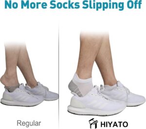 HIYATO Sneaker Socken für Herren und Damen: Atmungsaktiv, Anti-Blasen und Kompressionsunterstützung