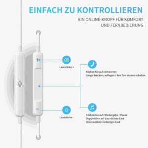 In-Ear-Kopfhörer mit Geräuschunterdrückung und Mikrofon für Android-Geräte und MP3-Player