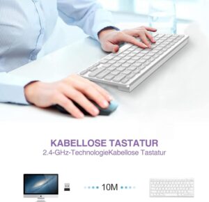 JADEMALL Bluetooth Tastatur Tablet: Kabellose Verbindung und Deutsches QWERTZ Layout