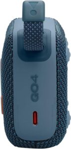 JBL Go 4 Bluetooth-Lautsprecher-Box in Blau: Tragbar, Wasserfest und Staubfest mit Pro Sound und tiefem Bass