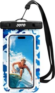 JOTO Wasserdichte Handyhülle für Smartphones bis 7 Zoll - Camo Blau