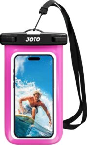 JOTO Wasserdichte Handyhülle in Rosa für Smartphones bis zu 7 Zoll