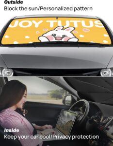 JOYTUTUS Auto Sonnenschutz Frontscheibe mit UV-Schutz und verstellbarer Stange