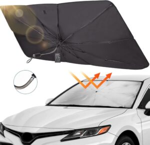 JOYTUTUS Sonnenschutz Auto Frontscheibe - 360°Drehbar Windschutzscheibe Sonnenschutz mit UV-Schutz