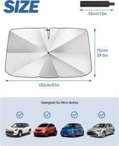 JOYTUTUS Sonnenschutz Auto Frontscheibe 2024 Upgrade - Schutz und Komfort für Ihr Auto