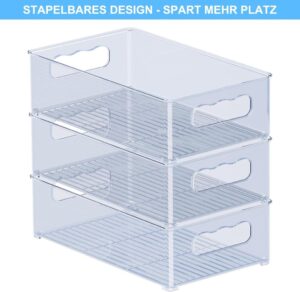 Kühlschrank Organizer Set in Blau Grau - 9er Set in 3 Größen