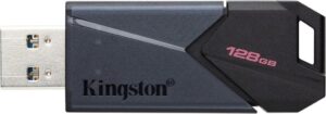 Kingston DataTraveler Exodia Onyx USB-Stick 3.2 DTXON/128GB Gen 1 - Schlank und stoßfest mit beweglicher Kappe in Schwarz