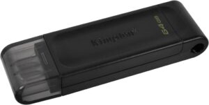 Kingston DataTraveler 70 - DT70/64GB USB-C-Stick, Schwarz