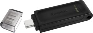 Kingston DataTraveler 70 - DT70/64GB USB-C-Stick, Schwarz