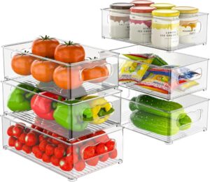 Kühlschrank Organizer Set - 6er Set in 3 Größen für Küche, Büro und mehr