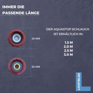 Lichtblau Aquastop Schlauch für Waschmaschine und Geschirrspüler