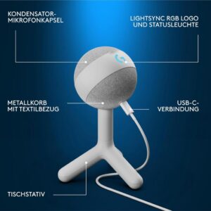 Logitech G Yeti Orb Gaming-Kondensatormikrofon - Perfekter Sound für Gaming und Streaming