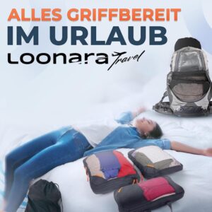 LOONARA Travel Compression Packing Cubes Set - Die ultimative Lösung für mehr Platz im Koffer & Rucksack