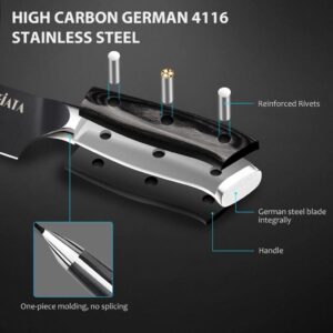 MOSFiATA Kochmesser 20cm: Das ultimative Titan-plattierte High Carbon Edelstahlmesser für deine Küche