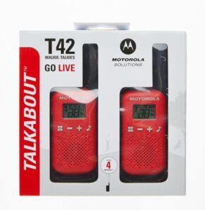 Motorola Talkabout T42 PMR-Funkgeräte in Rot - Set mit 2 Stück