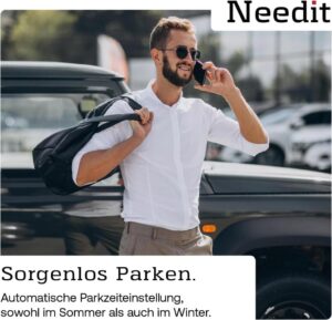 Needit Elektronische Parkscheibe Park Lite - Dein treuer Begleiter für stressfreies Parken