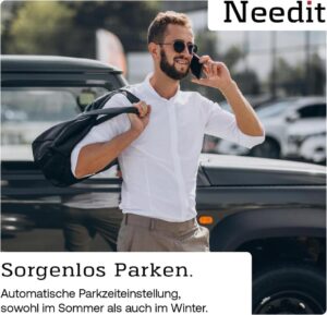 Needit elektronische Parkscheibe Park Lite One - Die automatische Parkuhr für sorgenfreies Parken