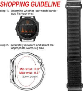 Nylon Uhrenarmband Kompatibel mit Garmin Sportarmband für fēnix/Forerunner/Vivoactive/Approach/MARQ/quatix/D2 Serie