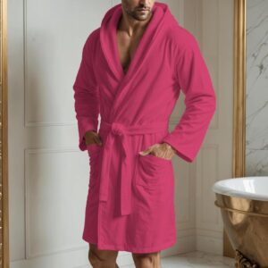 PETTI Artigiani Italiani Unisex Bademantel in Fuchsie