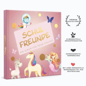 Schulfreunde - MÄDCHEN: Das perfekte Freundebuch zur Einschulung von PAPERISH®