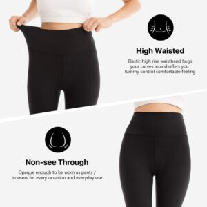 SINOPHANT High Waist Leggings für Damen in Schwarz - Elastisch, Blickdicht und in Großen Größen Verfügbar