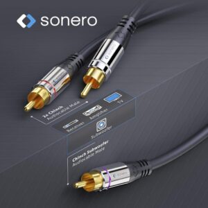 Sonero Premium Cinch Audiokabel - Optimale Übertragung für Ihre Audio-Geräte