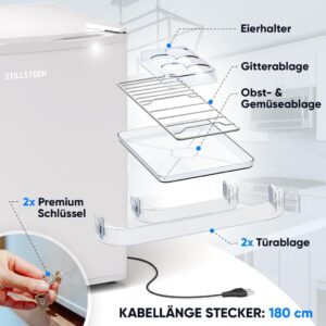 Stillstern Mini Kühlschrank E 45L: Praktischer und leiser Kühlschrank für jeden Raum