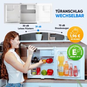 Stillstern Mini Kühlschrank E 45L: Praktischer und leiser Kühlschrank für jeden Raum