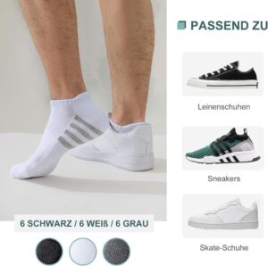 Stoeury Sneaker Socken für Herren und Damen - Atmungsaktive, gepolsterte Sportsocken