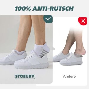 Stoeury Sneaker Socken für Herren und Damen - Atmungsaktive, gepolsterte Sportsocken