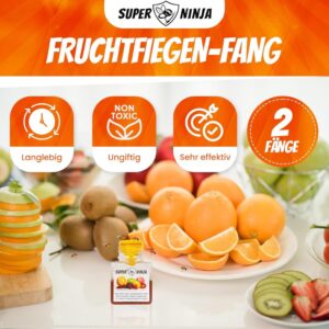 Super Ninja Fruchtfliegenfalle - Hochwirksame und ökologische Lösung gegen Fruchtfliegen