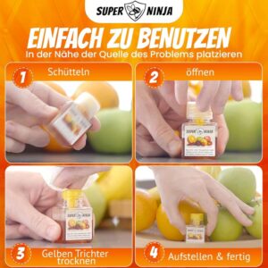 Super Ninja Fruchtfliegenfalle - Hochwirksame und ökologische Lösung gegen Fruchtfliegen