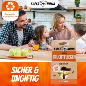 Super Ninja Fruchtfliegenfalle - Hochwirksame und ökologische Lösung gegen Fruchtfliegen