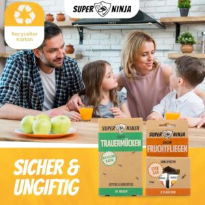 Super Ninja Geldsticker und Fruchtfliegenfalle – Effektive und umweltfreundliche Schädlingsbekämpfung