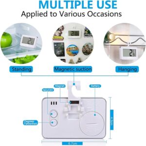 Digitales Wasserdichtes Kühlschrankthermometer von Suplong mit LCD-Anzeige - Perfekt für Innen/Außen/Home/Restaurants/Bars/Cafés