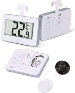 Digitales Wasserdichtes Kühlschrankthermometer von Suplong mit LCD-Anzeige - Perfekt für Innen/Außen/Home/Restaurants/Bars/Cafés