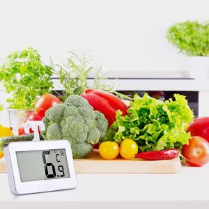 Digitales Wasserdichtes Kühlschrankthermometer von Suplong mit LCD-Anzeige - Perfekt für Innen/Außen/Home/Restaurants/Bars/Cafés