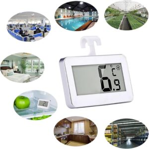 Digitales Wasserdichtes Kühlschrankthermometer von Suplong mit LCD-Anzeige - Perfekt für Innen/Außen/Home/Restaurants/Bars/Cafés