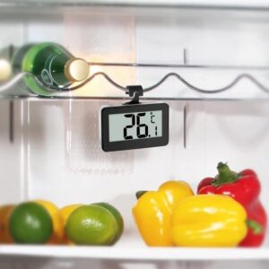 Suplong Kühlschrankthermometer mit gut lesbarem LCD-Display - Perfekt für Innen/Außen/Home/Restaurants/Bars/Cafés