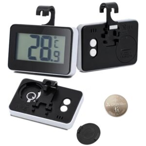 Suplong Kühlschrankthermometer mit gut lesbarem LCD-Display - Perfekt für Innen/Außen/Home/Restaurants/Bars/Cafés