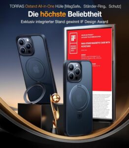 TORRAS Ostand iPhone 13 Pro Max Hülle - Militärischer Schutz und Nr.1 Magnetkraft