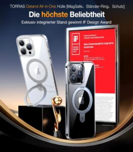 TORRAS Ostand iPhone 14 Pro Max Hülle - Innovativer Schutz und Funktionalität in Einem